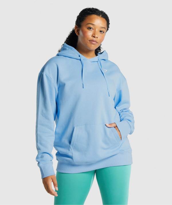 Damske Mikiny S Kapucňou Gymshark Training Oversized Svetlo Modre | GU8792631